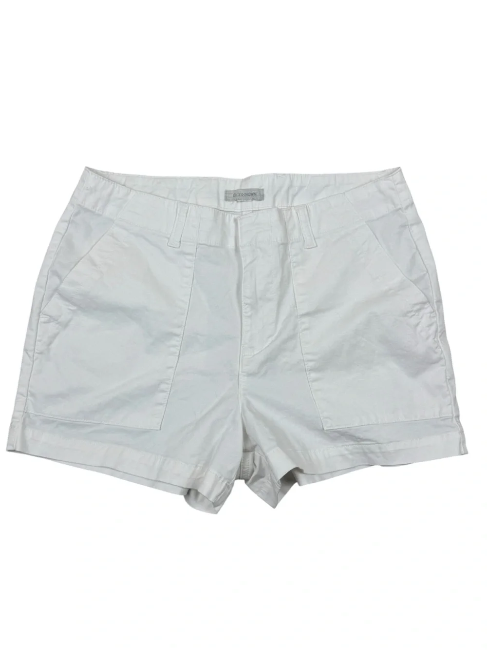 Outerknown Organic Cotton High Rise White Casual Shorts Size 10 Minimalist